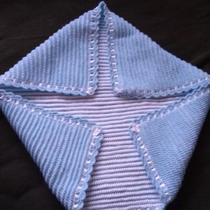 Blue and white Handmade tunisian crochet Baby…